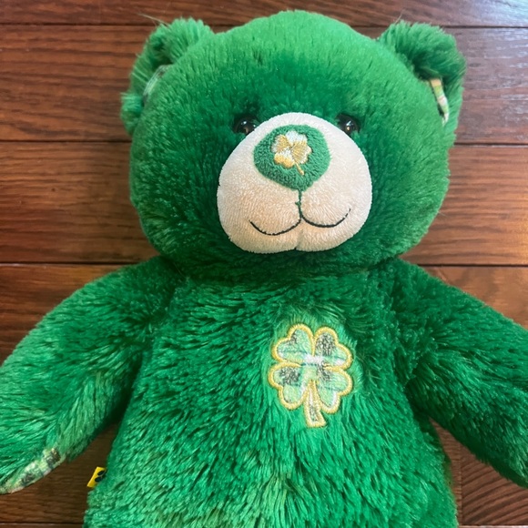 Build A Bear Shamrock Lucky Plaid Teddy Green Saint Patrick’s Day - Picture 4 of 8